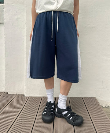 Ganz Color Matching Banding Bermuda Pants